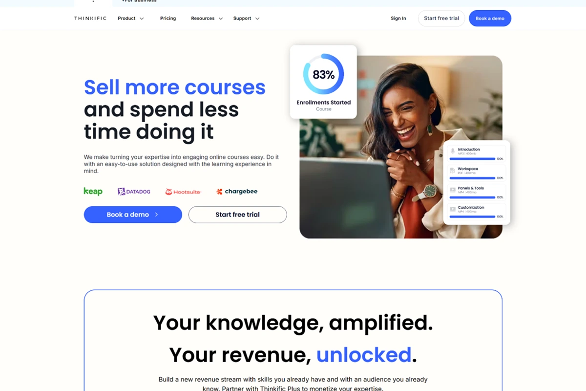 #7 Thinkific: Build and Sell Online Courses screenshot