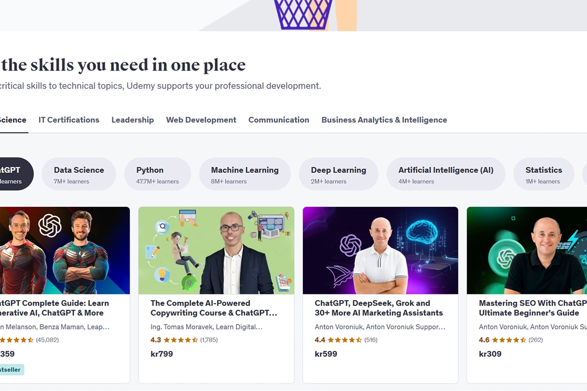 #4 Udemy: Affordable Skill-Based Learning for Everyone screenshot